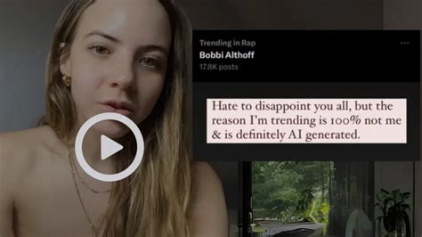 where to watch bobbi althoff deep fake|bobbi althoff instagram video.